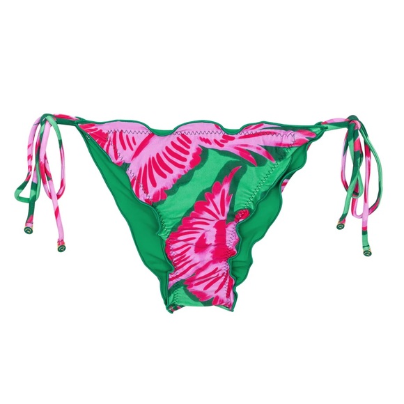New Rio de Sol Brazilian Bikini Bottoms in Parrots Frufru Size Medium - Picture 6 of 12